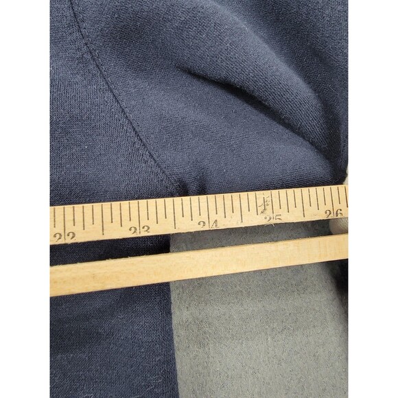 Seattle Sweatshirt Mens XL Navy Blue Fleece Crewneck Pullover Striped Sleeves - Picture 9 of 11